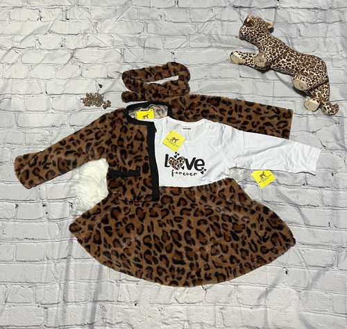 3pc Leopard Dress
