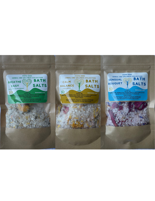 Herbal CBD Wellness Bath Salts Collection