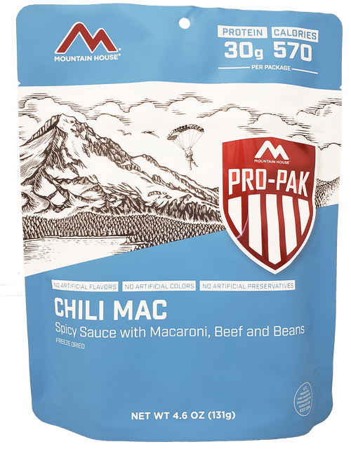 MILITARY Mountain House Chili Mac with Beef - Pro-Pak Pouch