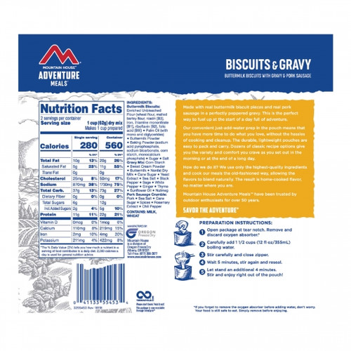 Mountain House Biscuits and Gravy Pouch