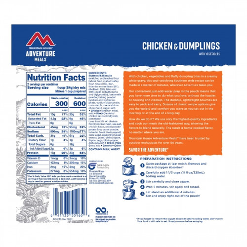 Mountain House Chicken and Dumplings Pouch