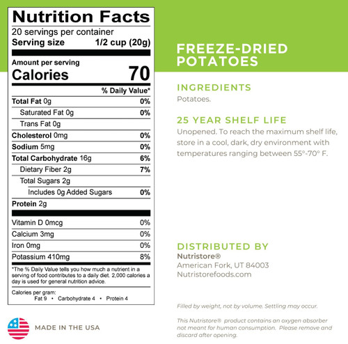 NS Potatoes Freeze Dried #10 Can