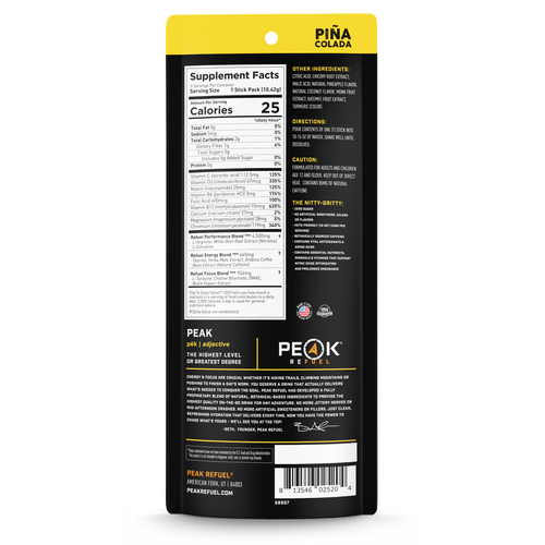 Peak Refuel Re-Energizing Pina Colada Drink Sticks (5 Pack)