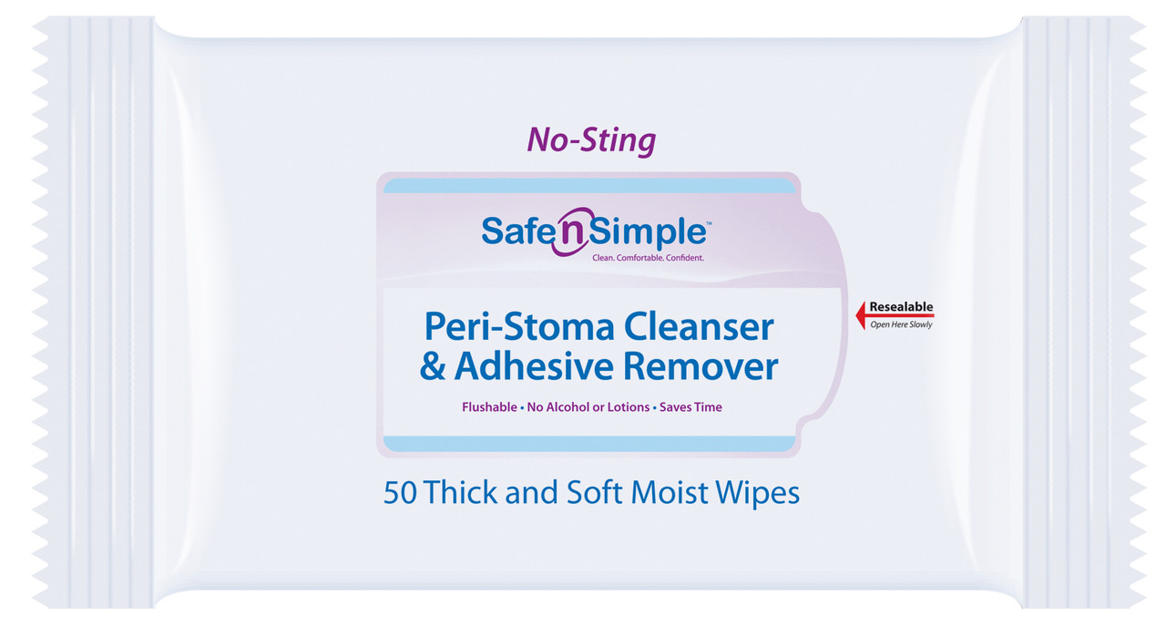 SNS00525 Safe 'n Simple Wipes | Stoma Wipes and Adhesive Remover