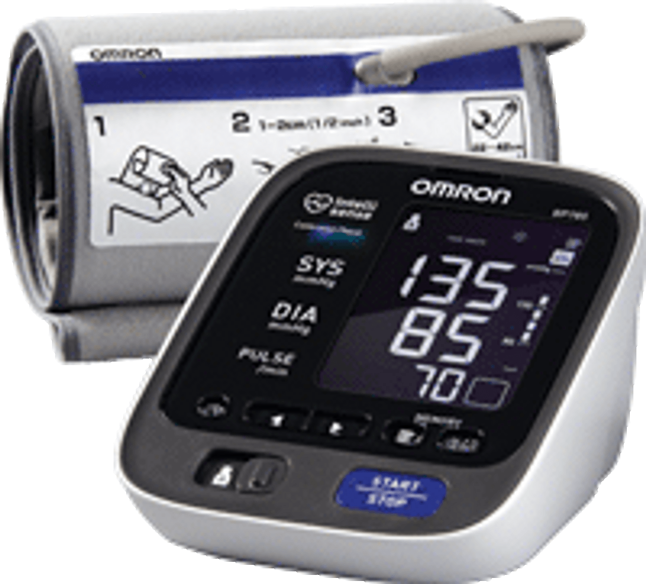 Omron 3 Series Upper Arm Blood Pressure Monitor - For Blood Pressure -  Irregular Heartbeat Detection, Easy-to-read Display, Memory Storage