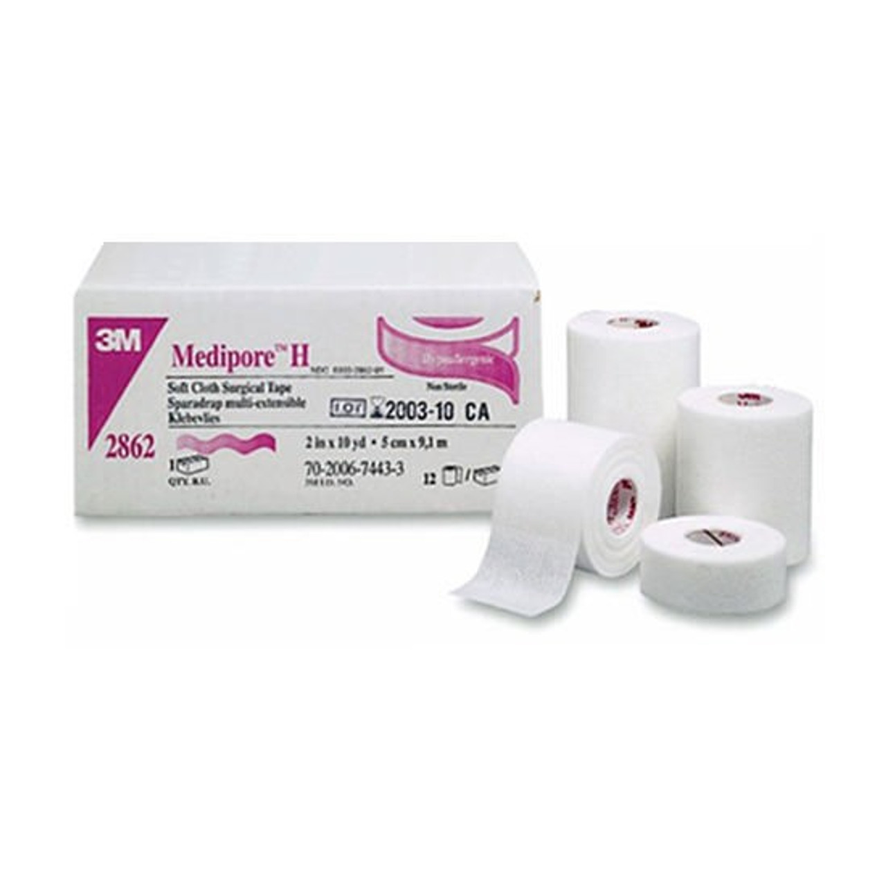 3M™ Medipore™ H Soft Cloth Surgical Tape, 2863, 3 in x 10 yd, 12/Case