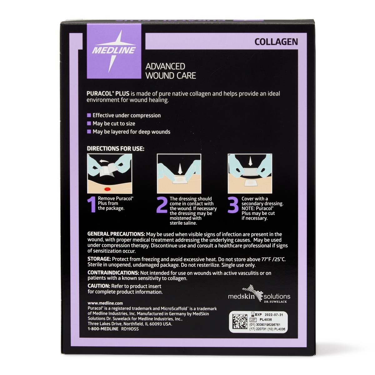 MSC8644EPZ Puracol Plus Collagen Wound Dressings | The Parthenon