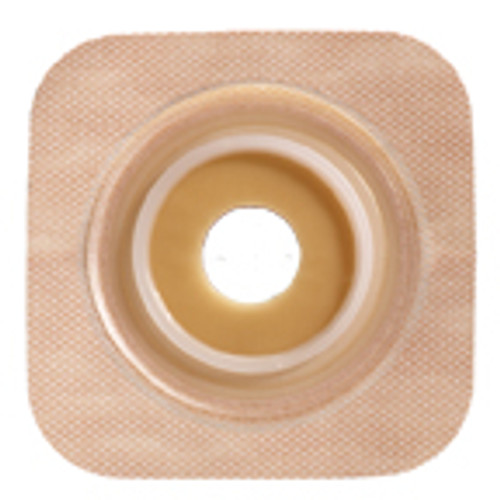 125277 SUR-FIT Natura Stomahesive Flexible Skin Barrier with Precut Openings with 57mm 2-1/4") Flange with Tan tape collar (overall dimensions 5" x 5")