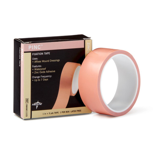 OMAM111 Pinc Zinc Oxide Dressing Fixation Tape, 1" x 5 yd