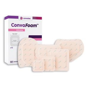 423253 ConvaFoam Adhesive Silicone Hydrofiber Foam Dressing, 4" x 4", (10 per box)