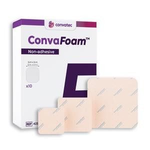 423355 ConvaFoam Non-Adhesive Hydrofiber Foam Dressing, 4" x 4", (10 per box)