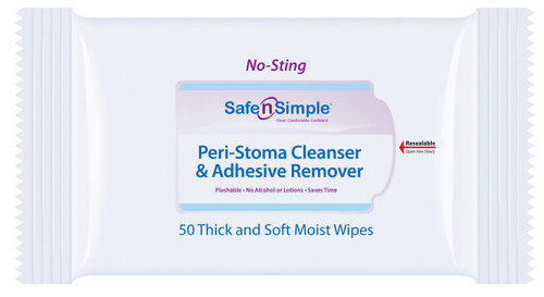 Peri-Stoma Wipes and Adhesive Remover (50 wipes/pkg)