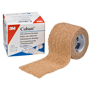 coban dressing Coban Self-Adherent Wrap, Blue, 3 inches x 5 yards