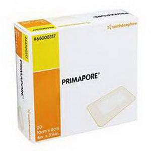 5466000317 Smith & Nephew Primapore Adhesive Wound Dressing, 4" x 3-1/8",  (20 per box)