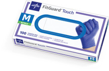 FG100MH FitGuard Touch Powder-Free Nitrile Exam Gloves, Size M (100/bx)