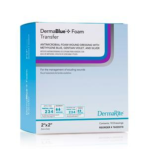 GWM76020214 Dermablue+ Foam Wound Dressing 2" x 2" x 1/4" (10/bx) GWM76020214 Dermablue+ Foam Wound Dressing 2" x 2" x 1/4" (10/bx)