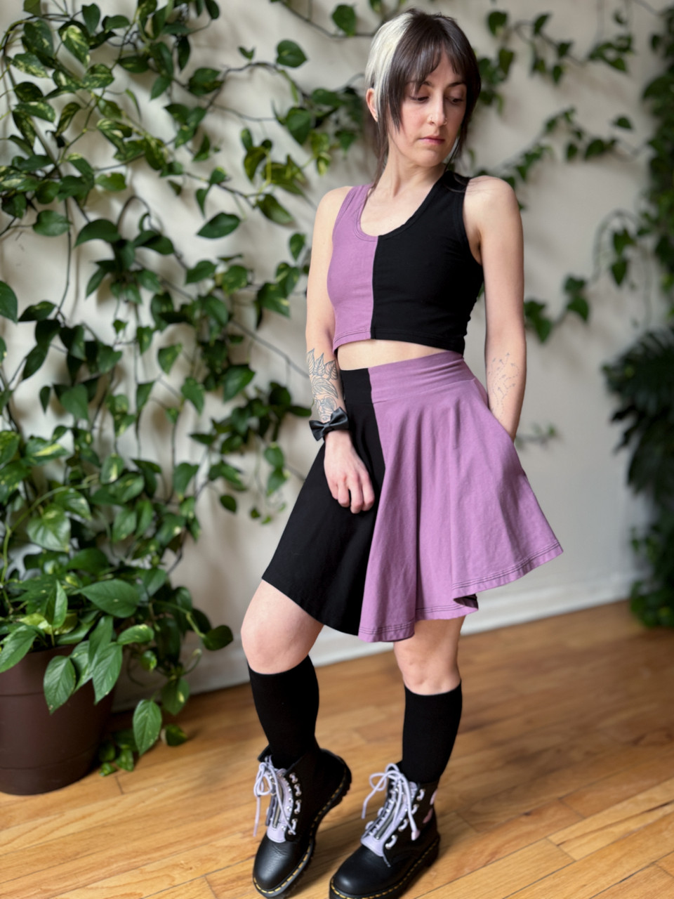 トップス HERFEE REVERSIBLE HERFEE TANK グレーレッド
