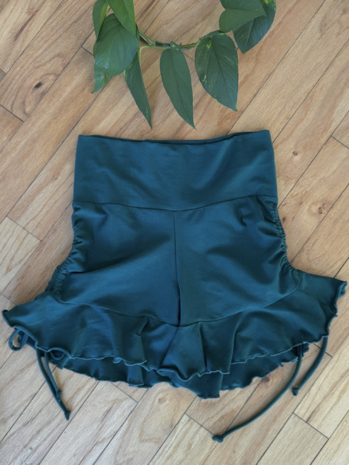Large Dark Teal Ruffle Shorts [READY TO SHIP]