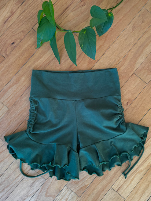 Large Forest Ruffle Shorts [READY TO SHIP]