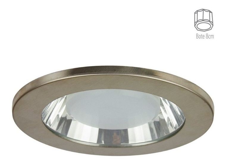 Imagen de la Lámpara de Acento Empotrado LED Tecnolite YDMLED-1508/30/S, mostrando su acabado satinado y pantalla de cristal, ideal para iluminación suave y cálida en interiores.