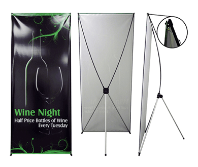 Custom X Banners Lightweight X Stand Banner Printing
