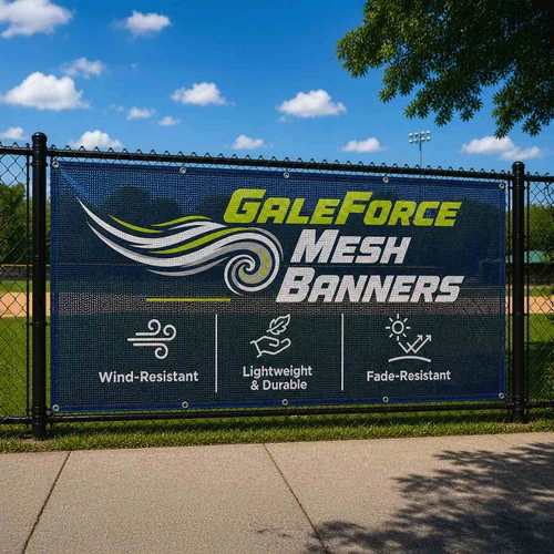 Outdoor Custom Mesh Banners (9 oz)