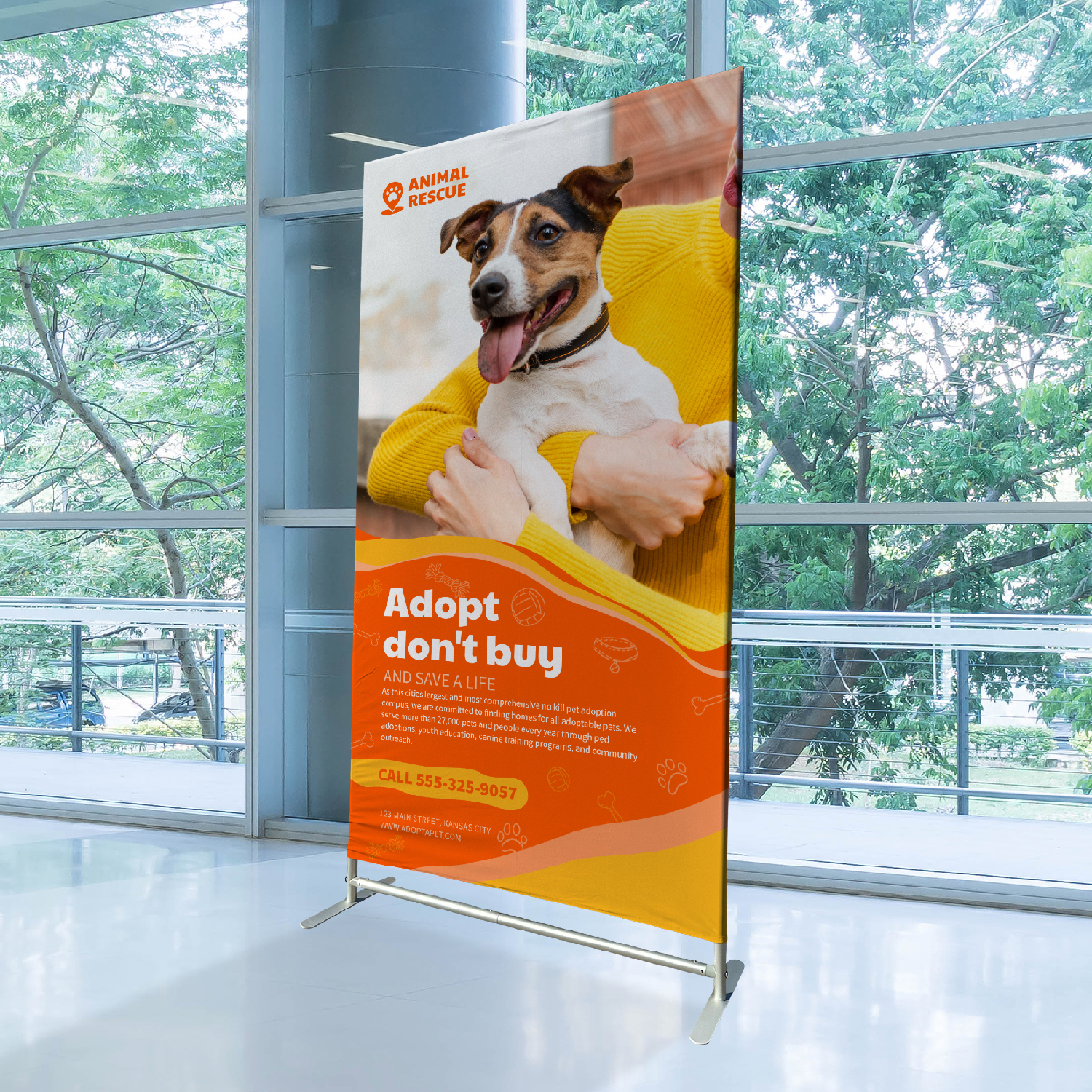 tension fabric displays for non-profit organizations