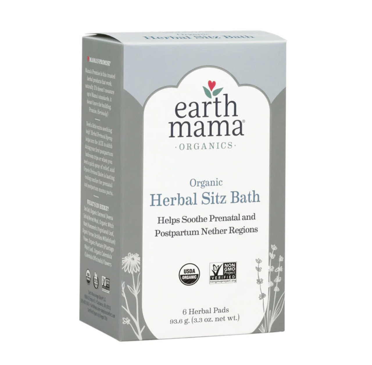 Earth Mama Postpartum Collection in White | Cotton