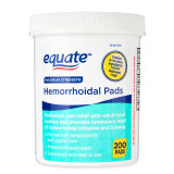 Equate Hemorrhoidal Pads, 200 count