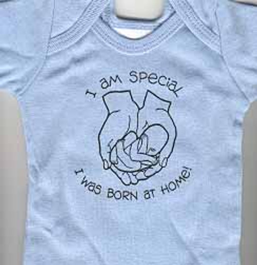 Newborn TShirt In His Hands Birth Supply