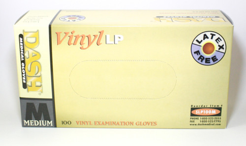 Medium Vinyl Non-Sterile Gloves, Box of 100