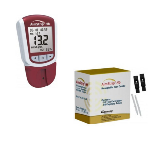 AimStrip® Hemoglobin Meter Starter Kit (Meter + 50 test cards)