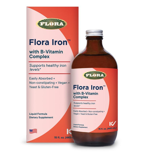 Flora Iron Liquid Iron Supplement, 15oz.