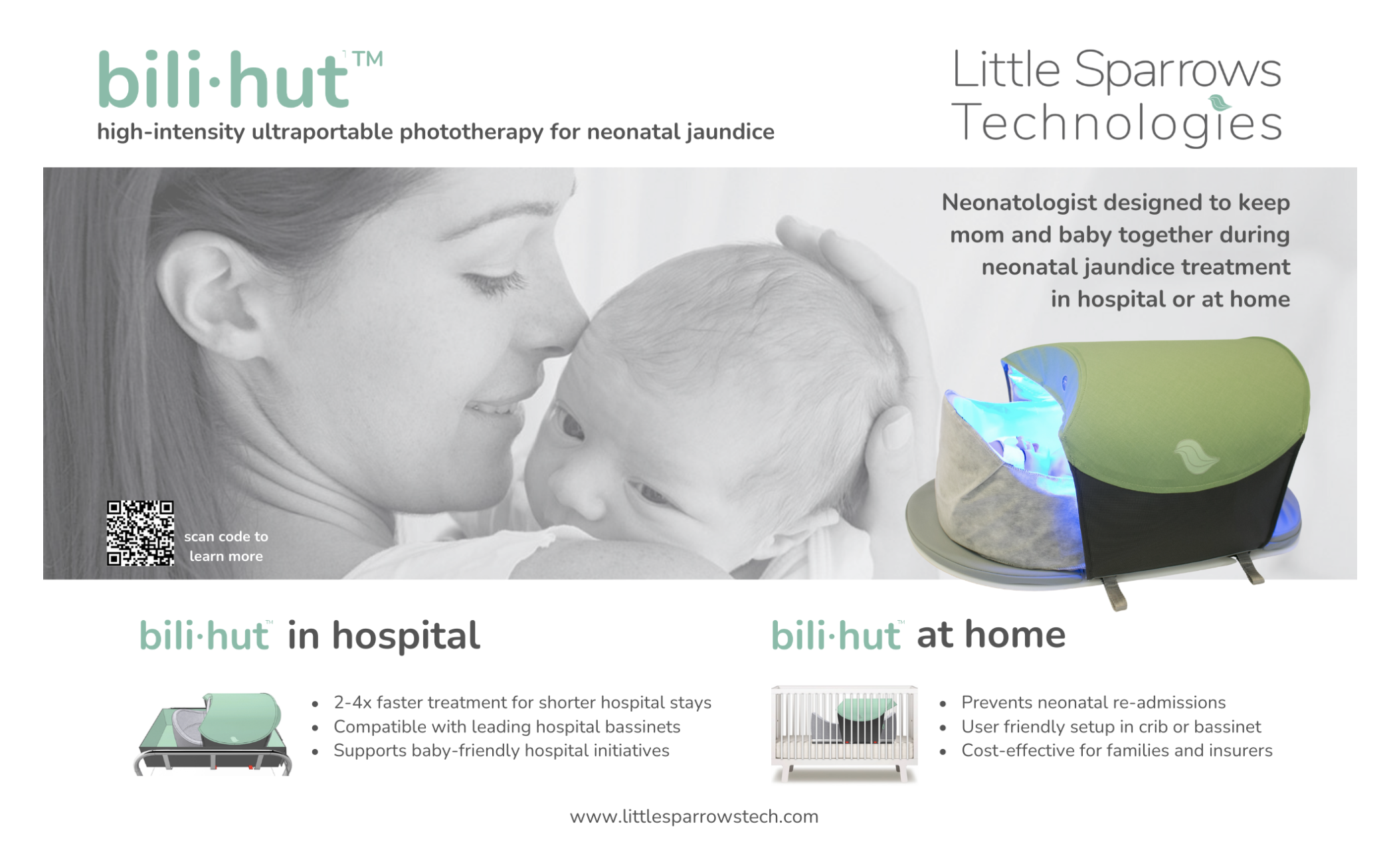 bili·hut ™ Jaundice LED Phototherapy Device by Little Sparrows