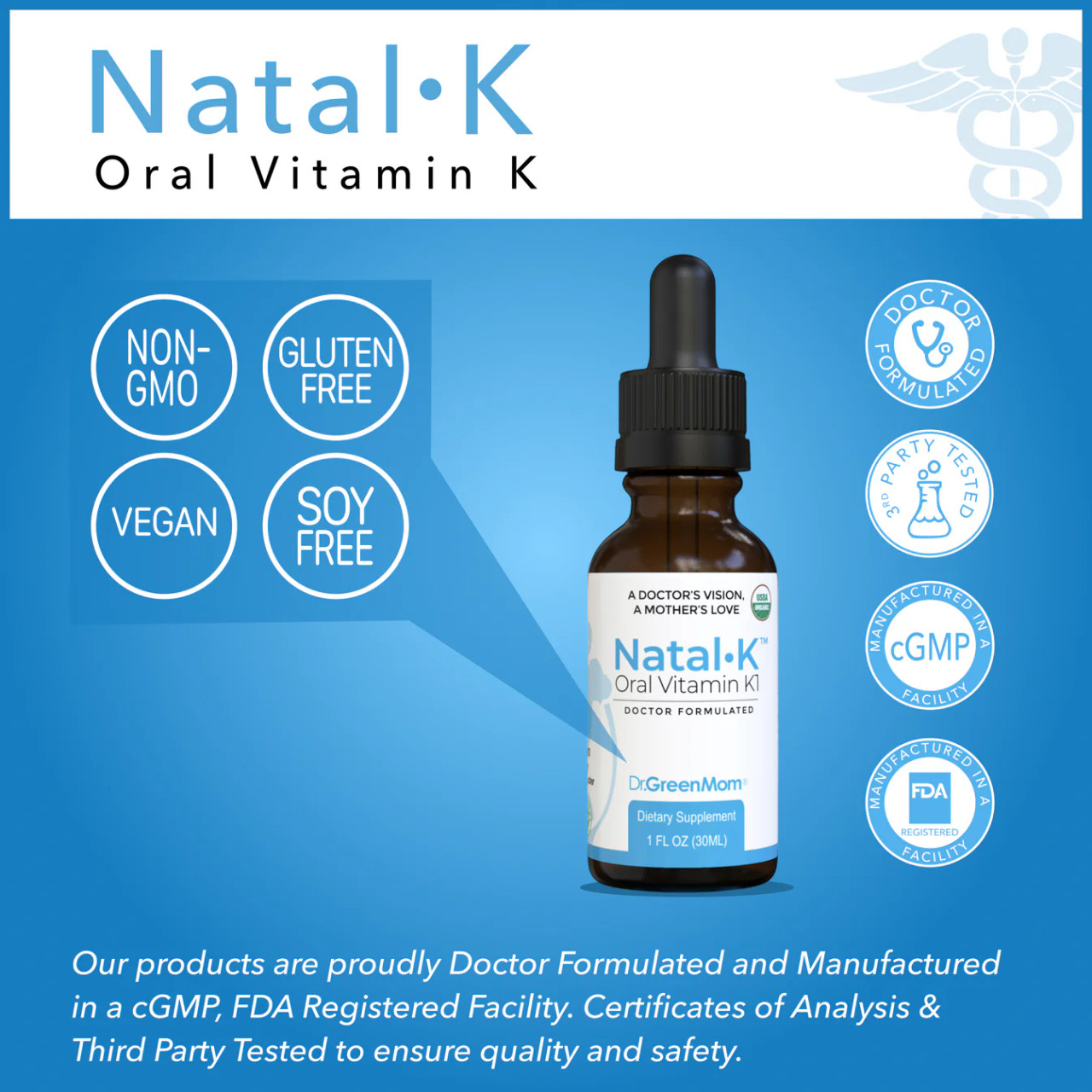 Natal K™ - Oral Vitamin K1 Tincture, 1oz. by Dr. Green Life | In