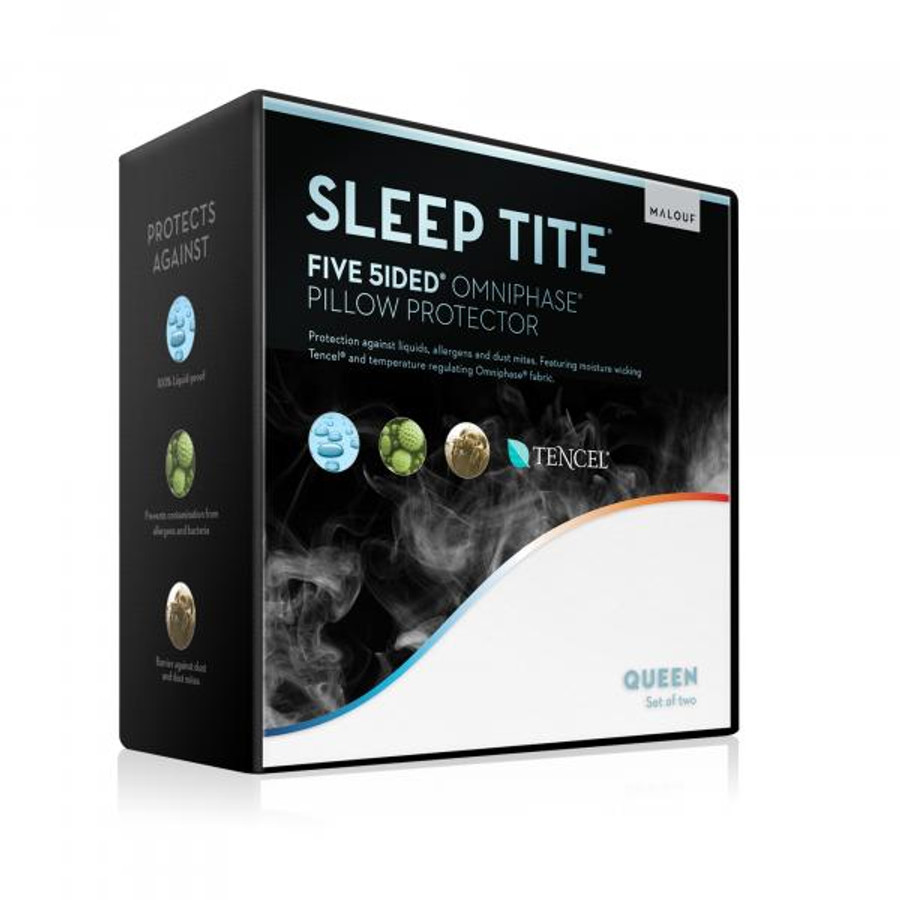 SLEEP TITE Five 5ided Pillow Protector with Tencel + Omniphase