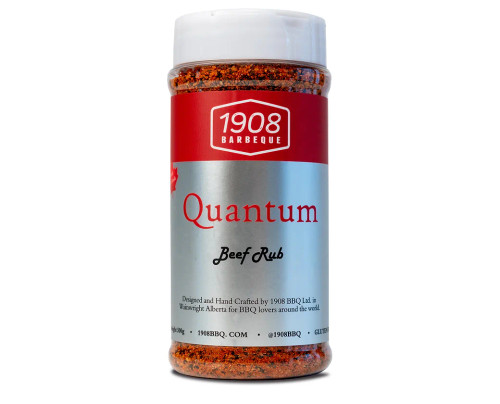 1908 BBQ Quantum Beef , Burger & Brisket Rub 325g (12)