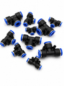 10 Assorted Metric T-PIECES Push fit couplings