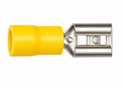 Yellow Female Spade Terminals (Pack of 100) LONG