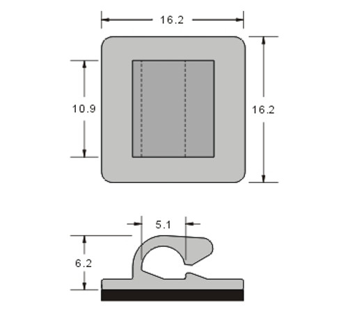 Black Self-Adhesive Nylon Cable Clips (Pack of 100)