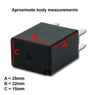 Micro Relay 4-pin 12v 40A. Open with Resistor ( Pack of 1 )