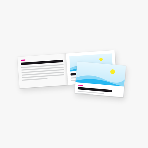 5.5 x 17 bi-fold brochure, print only