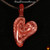 Memorial Heart Spiral Pendant with Backing