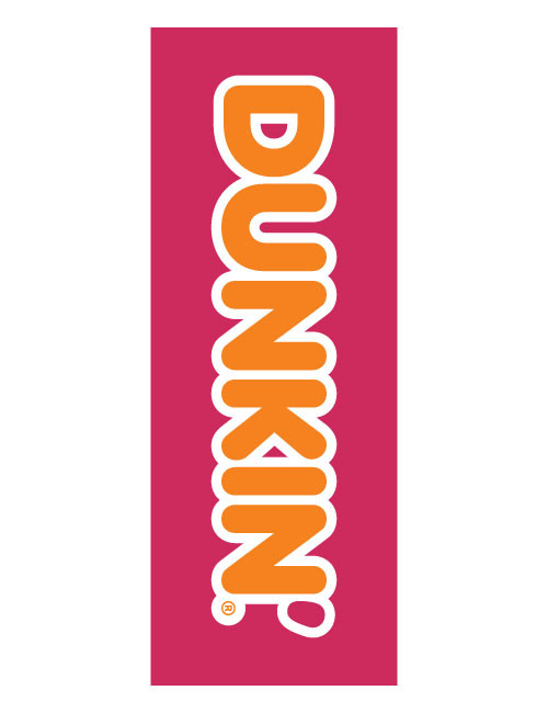 Dunkin' 3'x8' Lamppost Banner "Logo Pink"