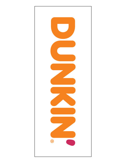 Dunkin' 3'x8' Lamppost Banner "Logo White"