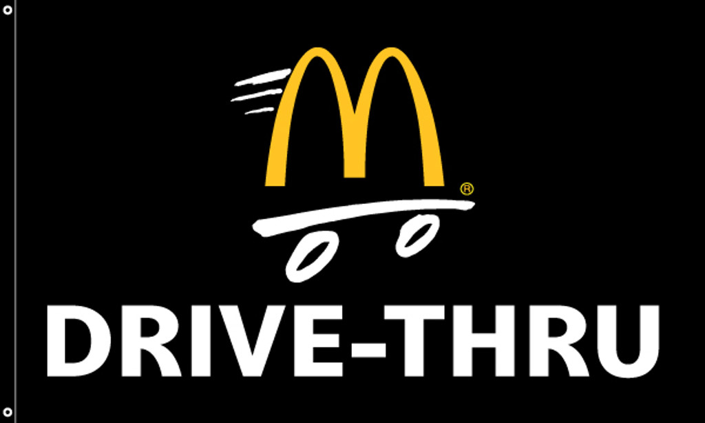 McDonald's Flag "Drive-Thru" Black