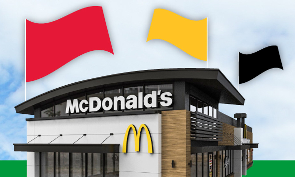 McDonald's Flag "Now Open" Yellow