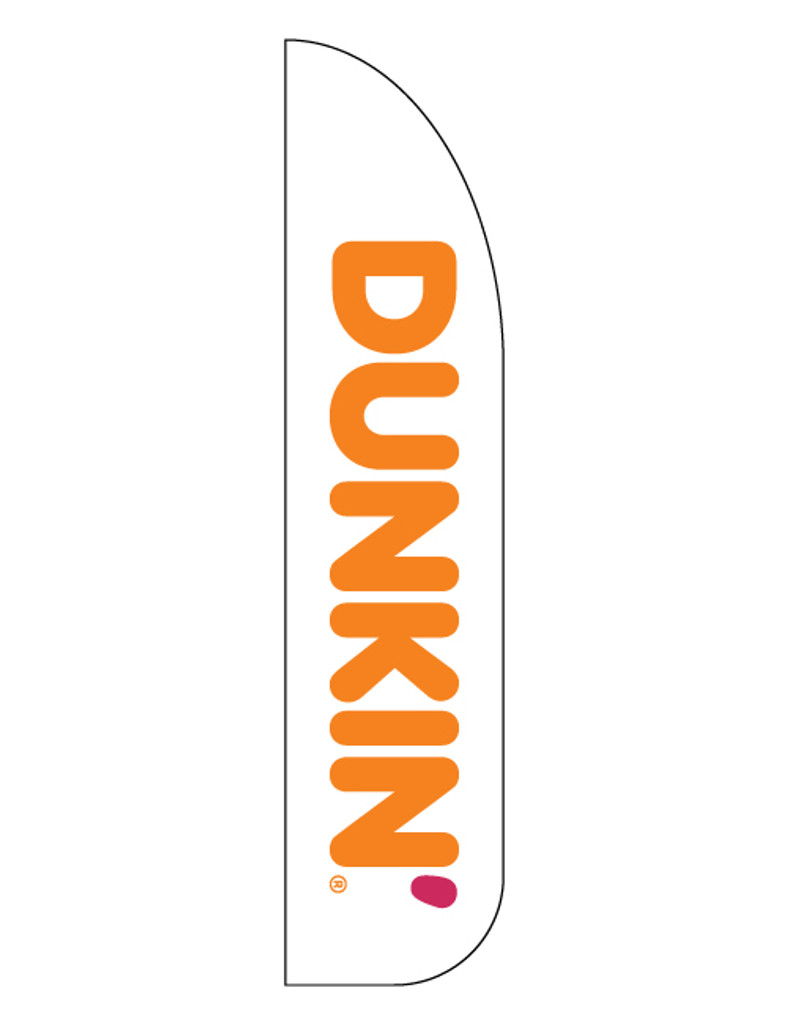 Dunkin' 3'x13' Feather Dancer Flag White