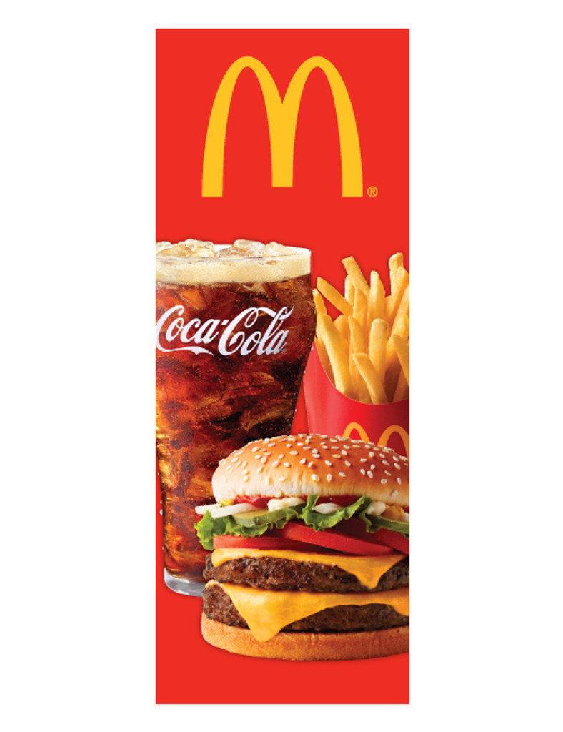 McDonald's 3'x8' Lamppost Banner "Meal Coke"