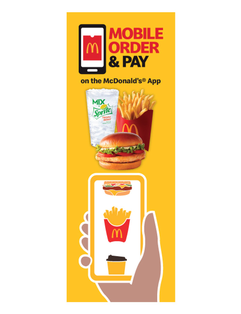 McDonald's 3'x8' Lamppost Banner "Mobile Meal Sprite"